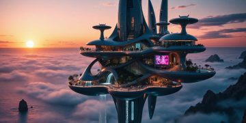 Ethereal Haven: The Floating Metropolis