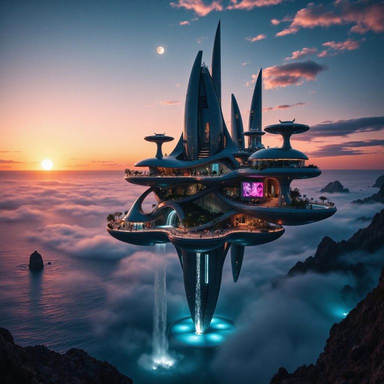 Ethereal Haven: The Floating Metropolis
